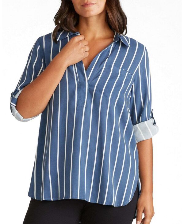 ユニバーサル スタンダード レディース トップス ポロシャツ プラスサイズ Universal Standard Plusize Button Back Stretch Cupro Polo Shir