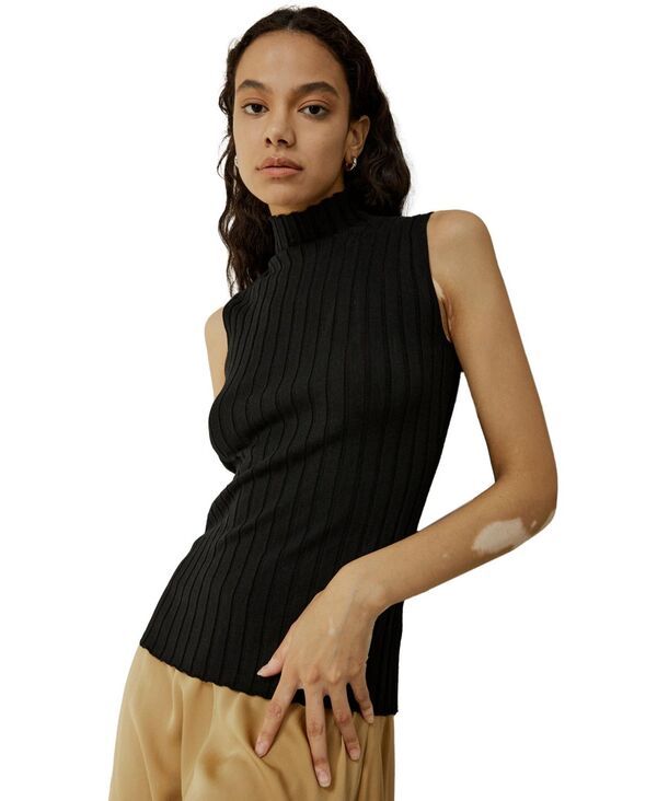 リリーシルク レディース アウター ニット・セーター LILYSILK WomensilkCashmere Blend Knitop Black ブラック
