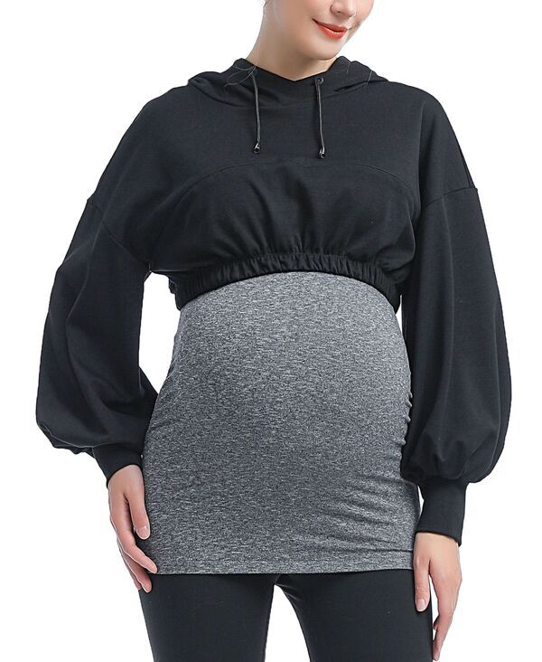 キミアンドカイ レディース アウター パーカー・スウェット マタニティ kimi kai Maternity Active Nursing Hoodie with Removable belly ba
