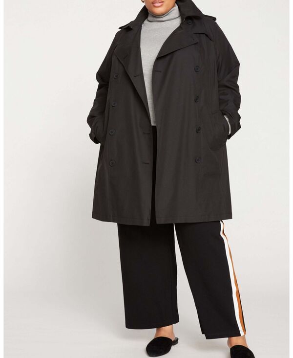 ユニバーサル スタンダード レディース アウター コート プラスサイズ Universal Standard Womens Plusize Derjon Trench Coat Black ブラック