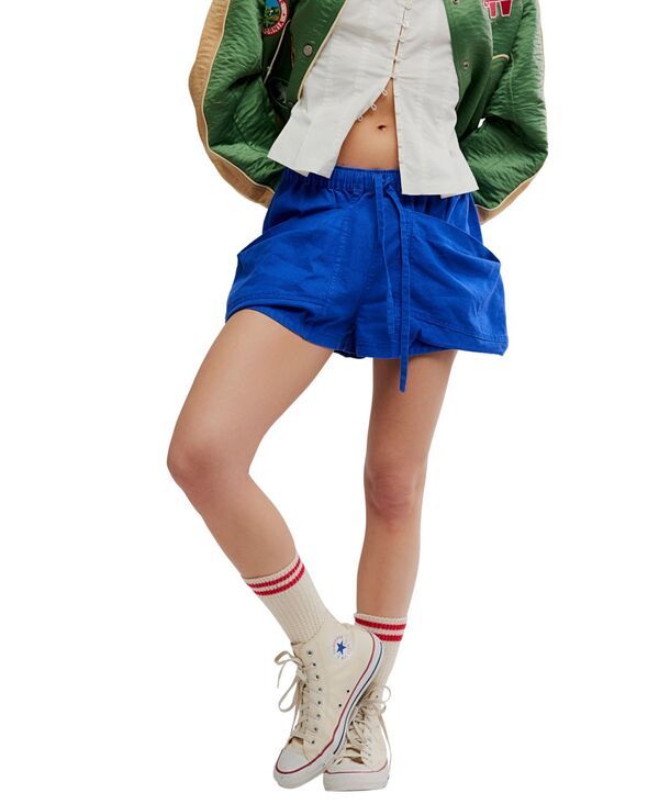 フリーピープル レディース ボトムス ハーフパンツ・ショーツ ショートパンツ Free People Womens Good Fortune PullOn Shorts Violet Splendor