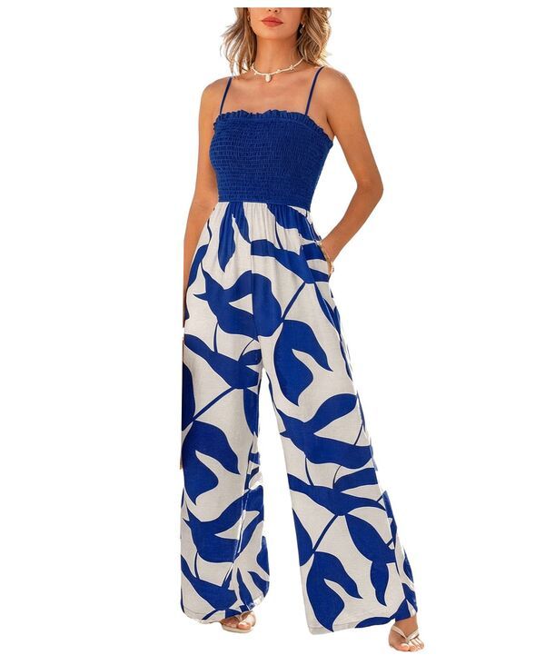 カップシー レディース トップス ジャンプスーツ Cupshe Womens Influence Tropical Jumpsuit Blue ブルー