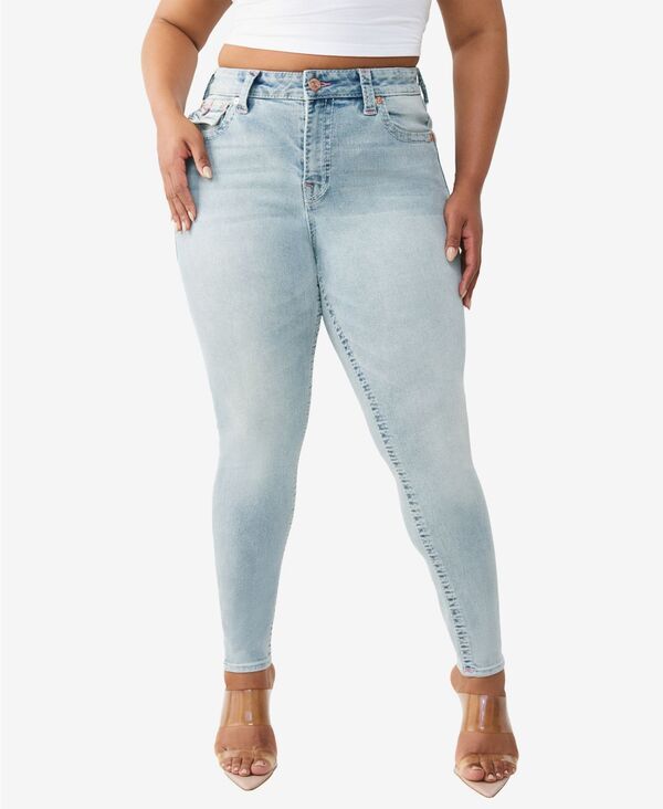 トゥルーレリジョン レディース ボトムス デニムパンツ プラスサイズ ジーンズ True Religion Plusize MidRise Skinny Big TFlap Jeans Light W