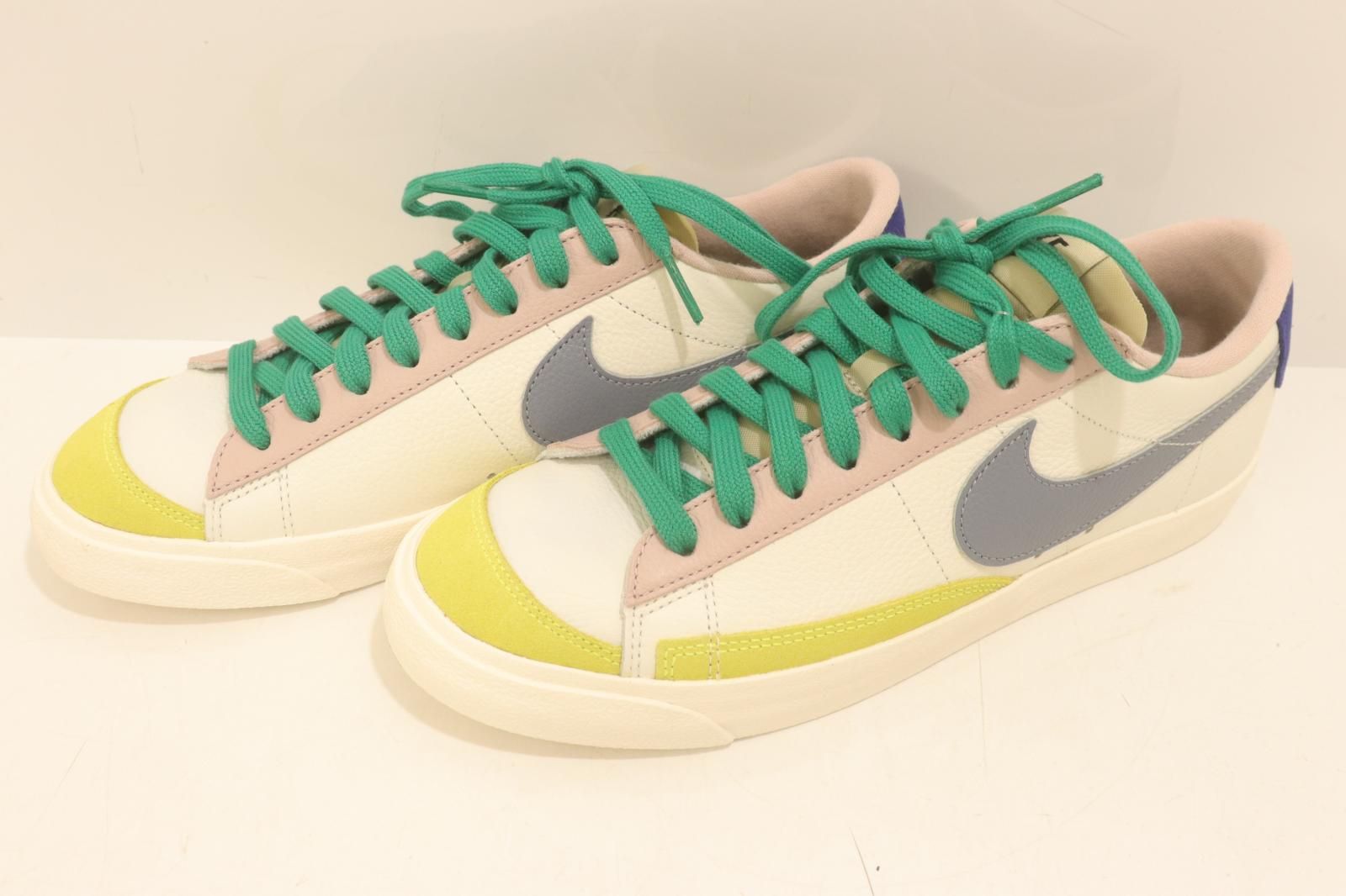 【中古】 NIKE メンズスニーカー 27.5cm Blazer Low　スニーカー NIKE BY YOU 27.5cm 白 ホワイト ロゴ