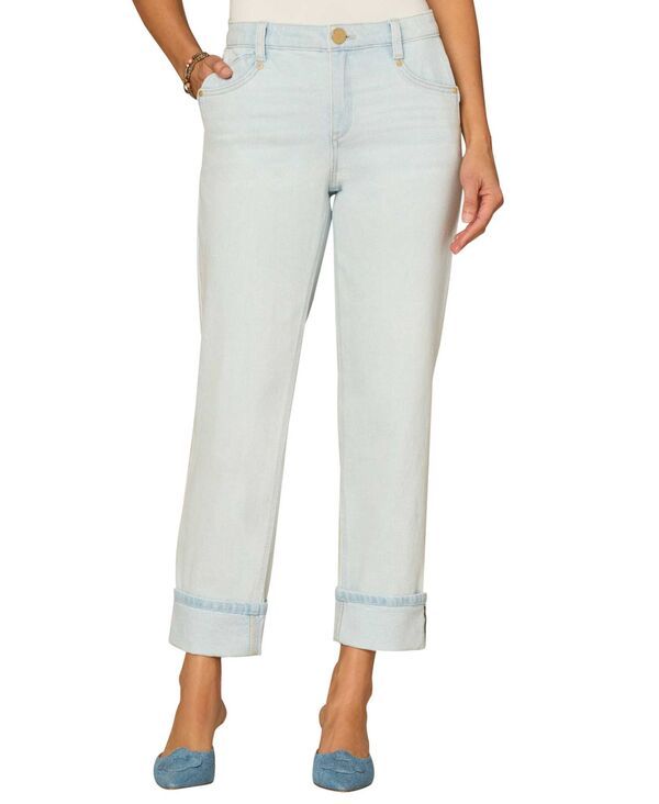 デモクラシー レディース ボトムス デニムパンツ プチ ジーンズ Democracy Petite AbSolution HighRise Boyfriend Jeans Powder Blue ブル