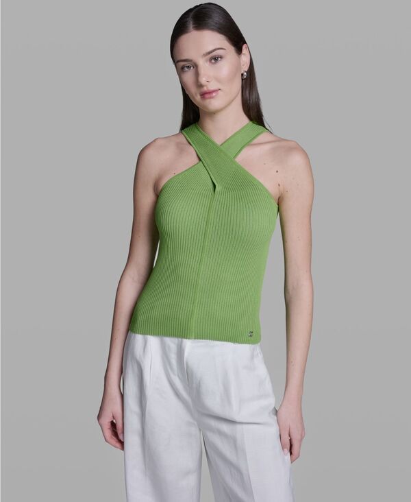 ビーシビージー レディース トップス タンクトップ ノースリーブ ホルター BCBG Womens Halter Neck Sleeveless Tank Top Citrus Twist