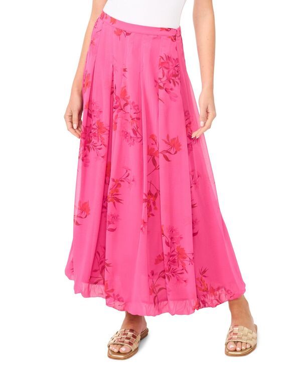 ヴィンスカムート レディース ボトムスカート プリント マキシ Vince Camuto Womens Printed Maxi Skirt Raspberry Sorbet