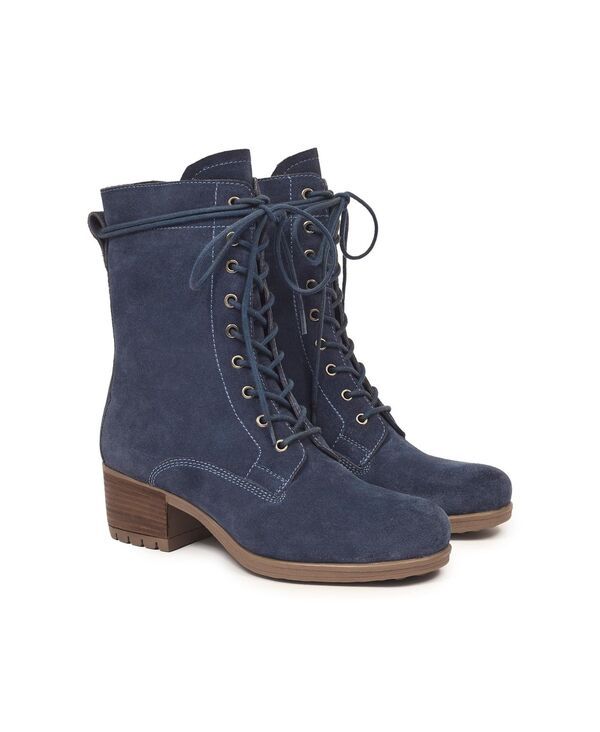 ケルティックアンドコー レディース シューズ ブーツ・レインブーツ ダービー ヒール Celtic Co Block Heel Derby Boot Navy ネイビー