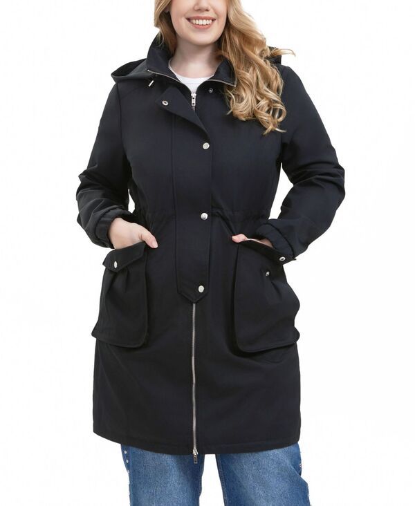 ビージーエスディー レディース アウター ジャケット・ブルゾン プラスサイズ BGSD Plusize Hooded Anorak Jacket Black ブラック