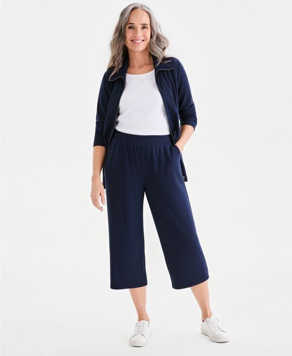 スタイルアンドコー レディース ボトムス カジュアルパンツ パイル キャップ Style Co Womens LuxLounge French Terry Capri Pants Industrial