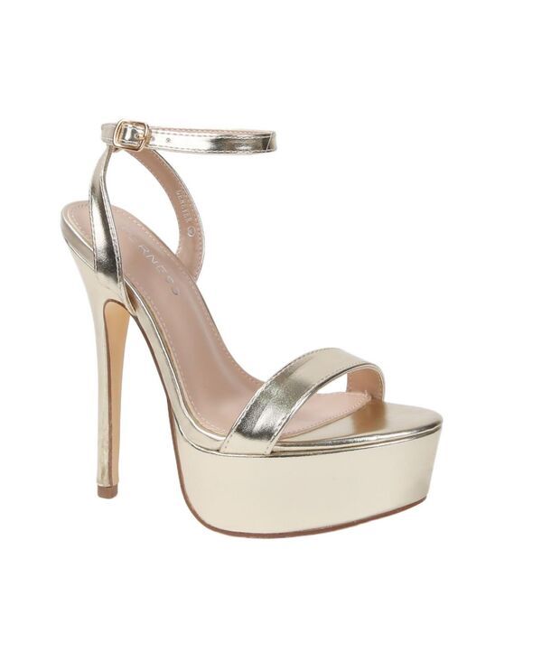 バーネス レディース シューズ サンダル プラットフォーム ヒール BERNESS Womens Genever Stiletto Heeled Platform Sandals Gold ゴールド
