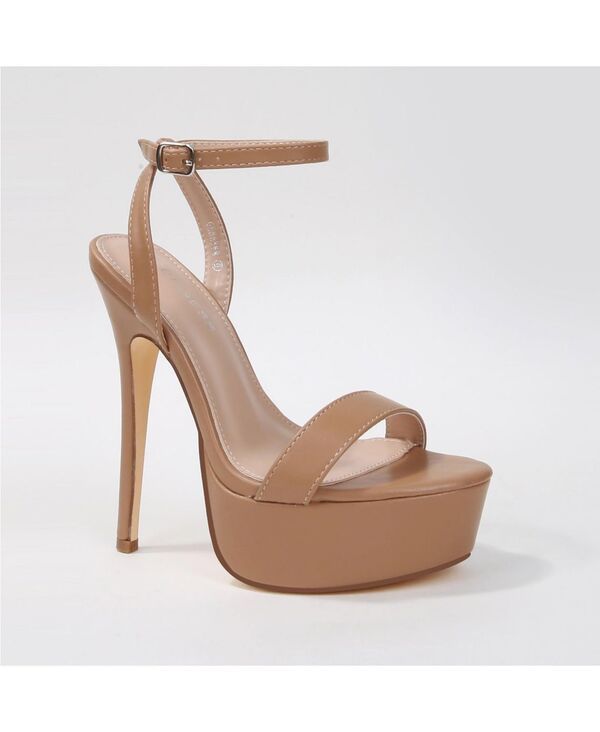 バーネス レディース シューズ サンダル プラットフォーム ヒール BERNESS Womens Genever Stiletto Heeled Platform Sandals Taupe トープ