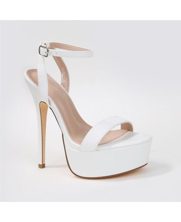 バーネス レディース シューズ サンダル プラットフォーム ヒール BERNESS Womens Genever Stiletto Heeled Platform Sandals White ホワイト