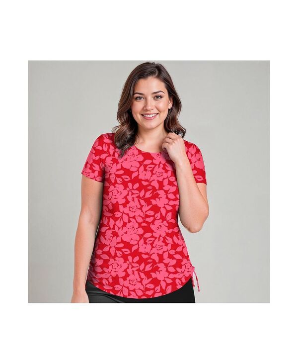 カリプサ レディース 水着 トップのみ プラスサイズ Calypsa Plusize UPF 50 Short Sleeve Adele Swim Top Blushing roses 13,306円