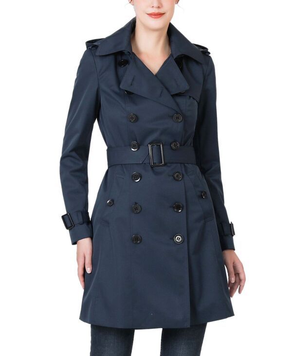 キミアンドカイ レディース アウター コート Womens kimi kai Classic Hooded Trench Coat Navy ネイビー