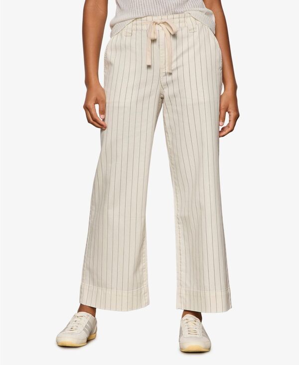 サンクチュアリー レディース ボトムス カジュアルパンツ プチ クロップド Sanctuary Petite Lily WideLeg Cropped Pantsetting Sun Stripe ス