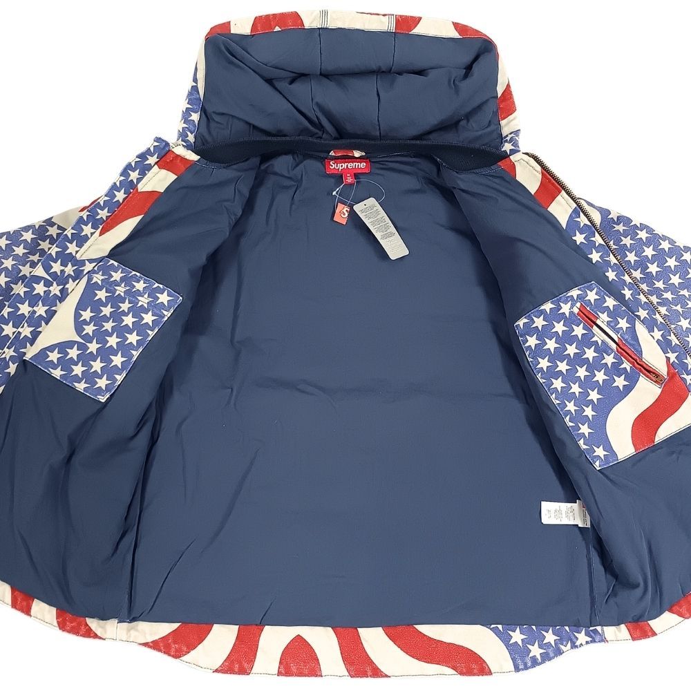 SUPREME シュプリーム 26SS Flag Quilted Hooded Work Jacket 星条旗柄