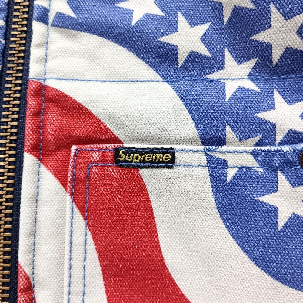 SUPREME シュプリーム 26SS Flag Quilted Hooded Work Jacket 星条旗柄
