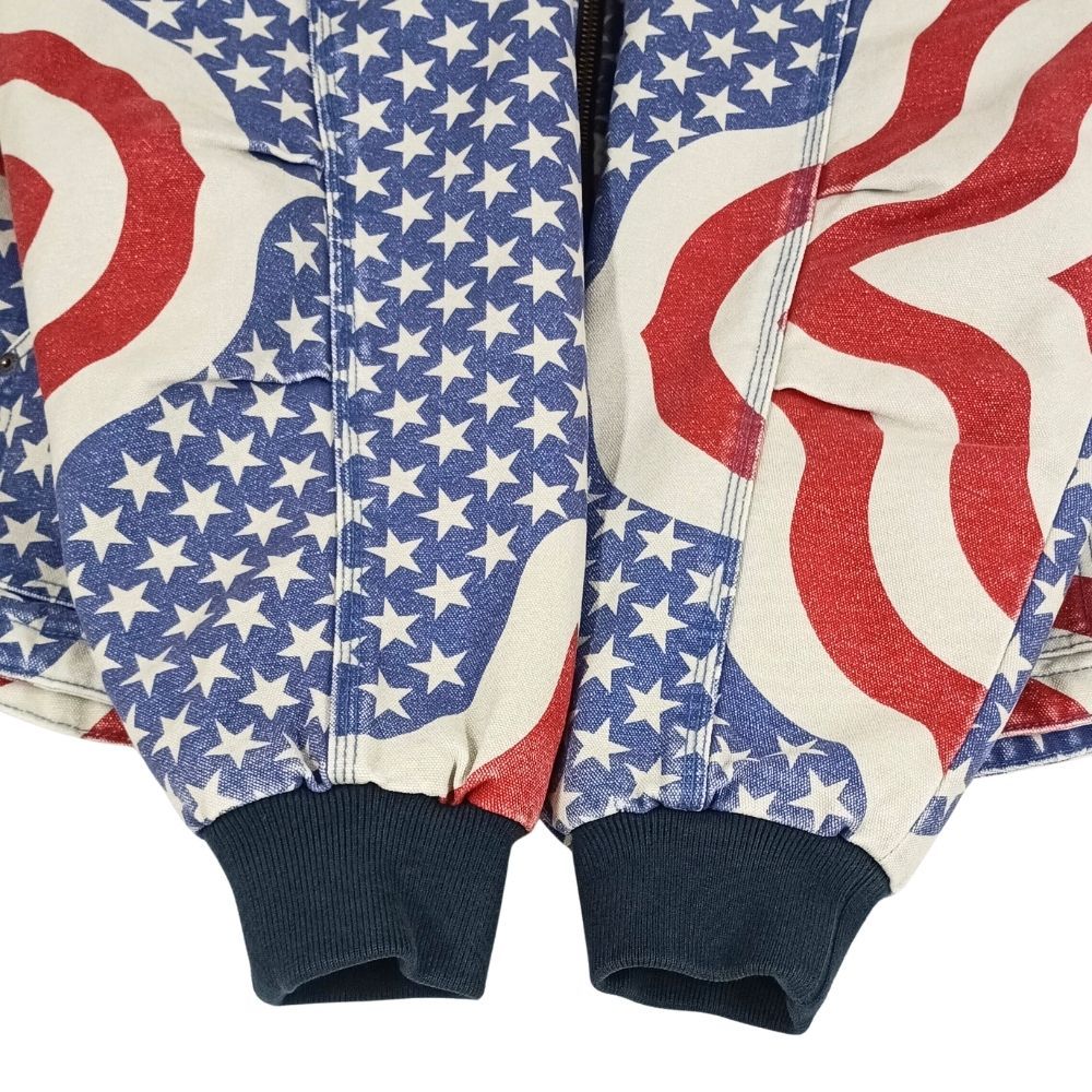 SUPREME シュプリーム 26SS Flag Quilted Hooded Work Jacket 星条旗柄 