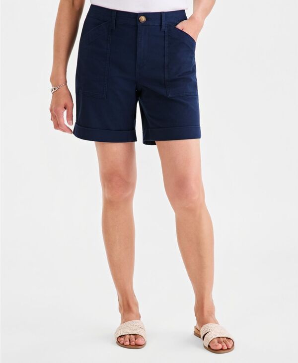 スタイルアンドコー レディース ボトムス ハーフパンツ・ショーツ ショートパンツ Style Co Womens Cuffed Utility Shorts Industrial Blue ブルー