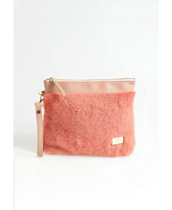 ファーニック UK レディース バッグ Furniq UK Womenshearling Clutch Bag Brick