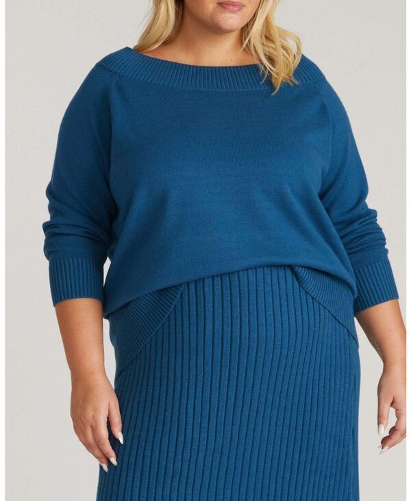 ユニバーサル スタンダード レディース アウター ニット・セーター プラスサイズ Universal Standard Plusize Noomi Cold Shoulder Sweater Deep