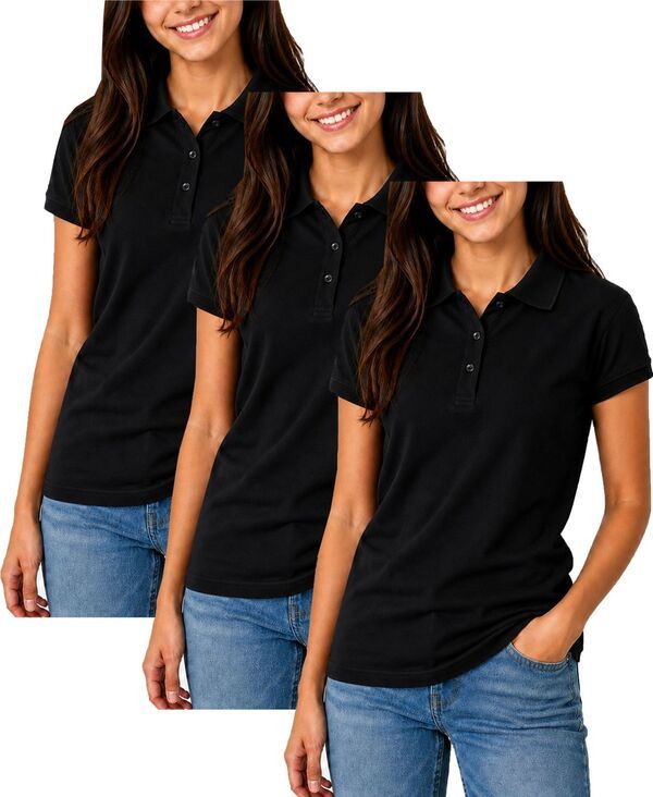ギャラクシーバイハルビック レディース トップス ポロシャツ Galaxy By Harvic Womenshort Sleeve School Uniform Pique Polo Shirt3 P