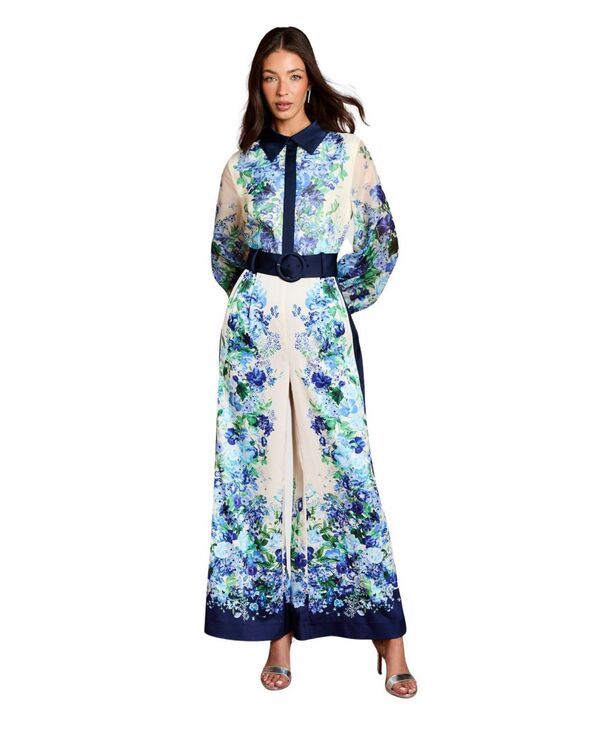 コースト レディース トップス ジャンプスーツ プリント レース Coast Womens Long Sleeve Placement Print Jumpsuit Ivory アイボリー