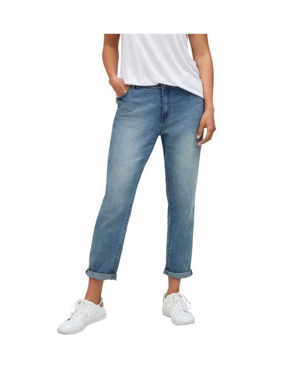 Ellos レディース ボトムス デニムパンツ ellos Womens Boyfriend Jean Light blue wash ブルー