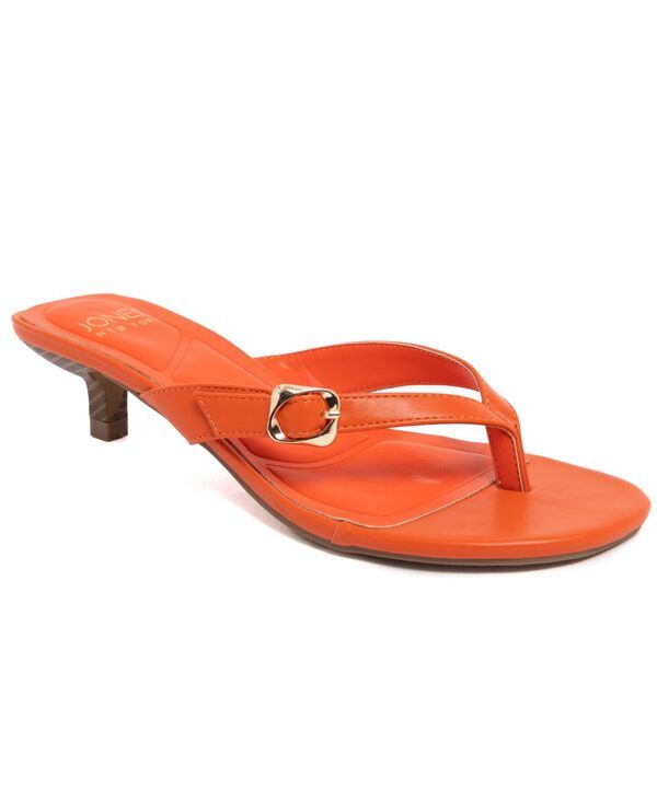 ジョーンズニューヨーク レディース シューズ サンダル ヒール Jones New York Womens Lisiana Kitten Heel Thong Dressandals Orange オ