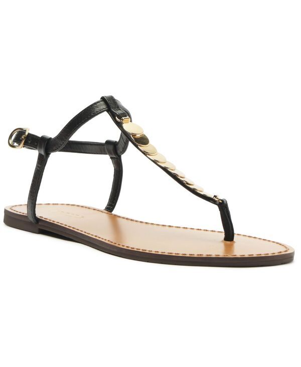アレッツォ レディース シューズ サンダル Arezzo Womens Bristol Round Toe Flat Sandals Black ブラック