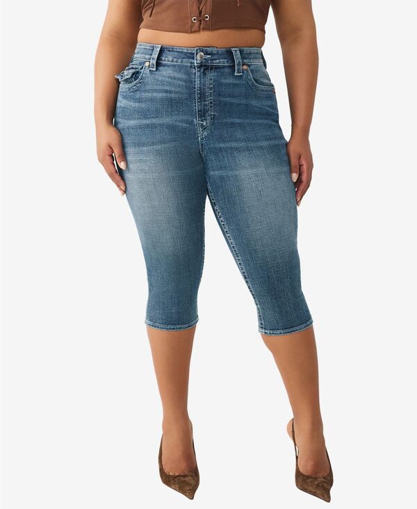 トゥルーレリジョン レディース ボトムス カジュアルパンツ プラスサイズ キャップ True Religion Plusize Jennie Skinny MidRise Capri Pants Bl 32,370円