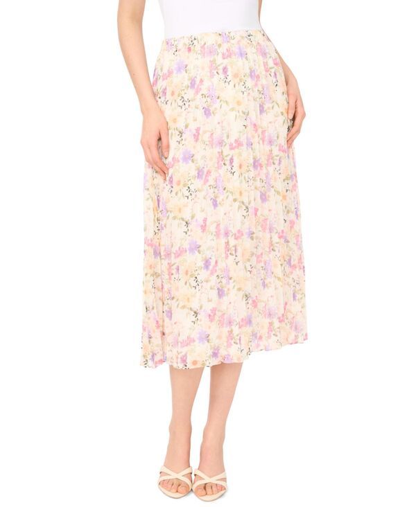 セセ レディース ボトムスカート ミディ CeCe Womensunburst Pleat Detail Midi Skirt New Ivory アイボリー