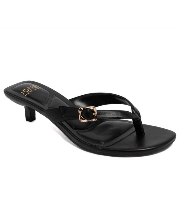 ジョーンズニューヨーク レディース シューズ サンダル ヒール Jones New York Womens Lisiana Kitten Heel Thong Dressandals Black ブラ