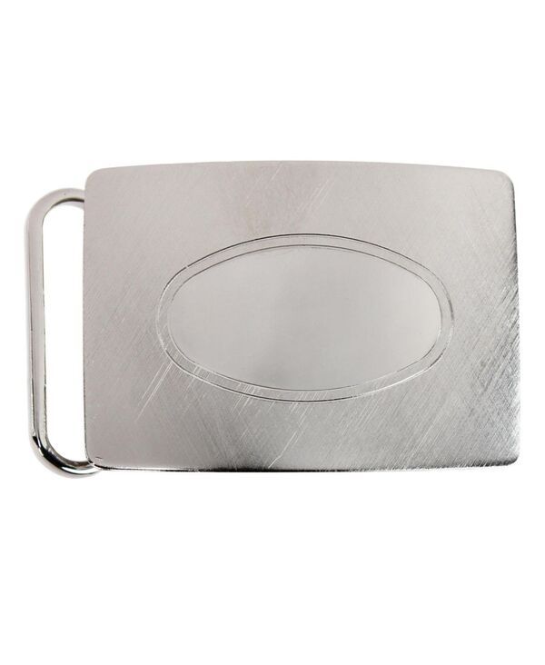 トラファルガー メンズ アクセサリー ベルト Trafalgar Mens Oval Signet Brass Based Compression Belt Buckle Silver シルバー