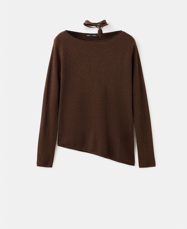 マンゴ レディース アウター ニット・セーター MANGO Womens FineKnit Sweater Chocolate チョコレート