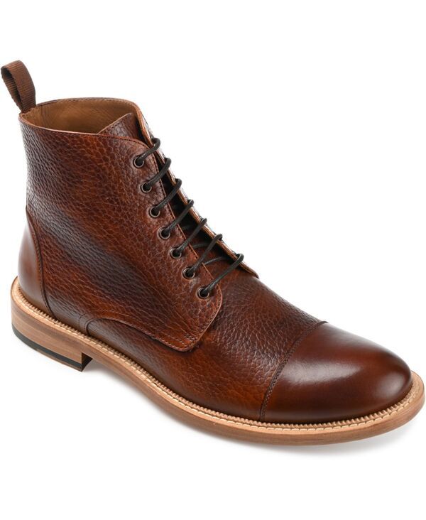 タフト メンズ シューズ ブーツ・レインブーツ キャップ レザー Taft Mens Rome Fullgrain Leather Cap Toe Dress Boots Brown ブラウン