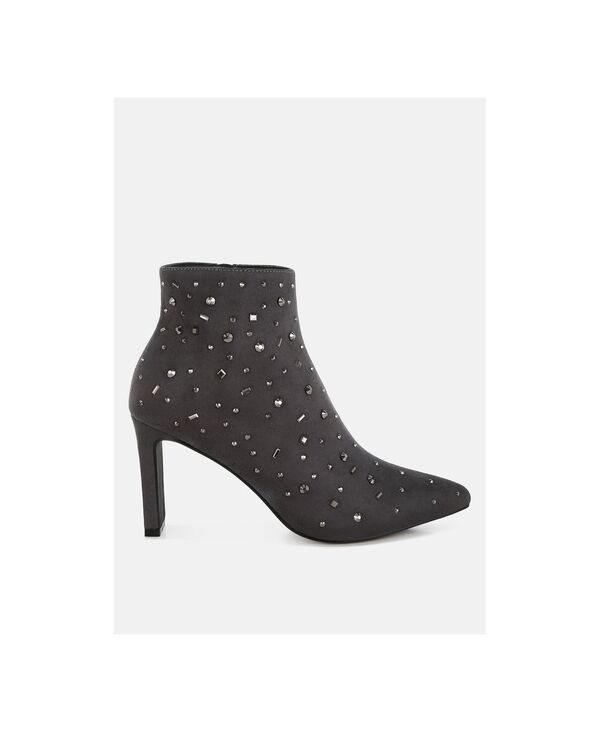 ラグアンドコー レディース シューズ ブーツ・レインブーツ Rag Co Rag and Co Womensakura Diamantembellished Microfiber Boots Medi