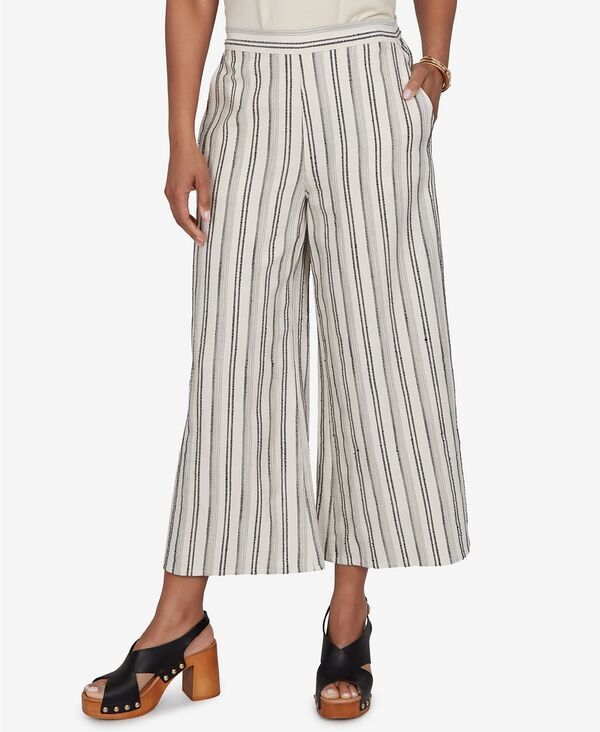 ルビーアールディー レディース ボトムス カジュアルパンツ プチ クロップド Ruby Rd Petitextu red Stripelastic Waistband Cropped Pantston