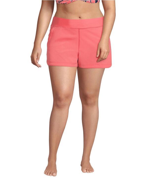 ランズエンド レディース ボトムス ハーフパンツ・ショーツ プラスサイズ ショートパンツ Lands End Plusize SunShade UPF 50 3 Board Shorts with P