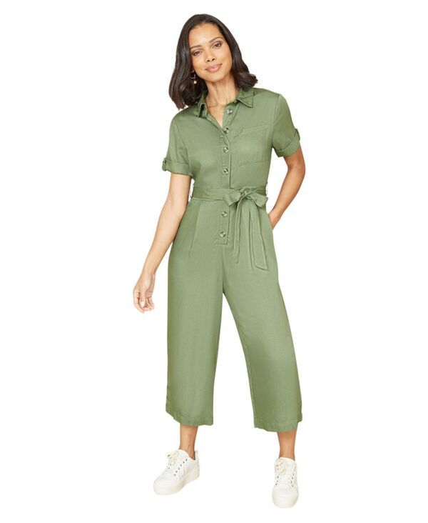 ユミキム レディース トップス ジャンプスーツ クロップド Yumi Womenstructu red Belted Cropped Jumpsuit Green グリーン 29,770円