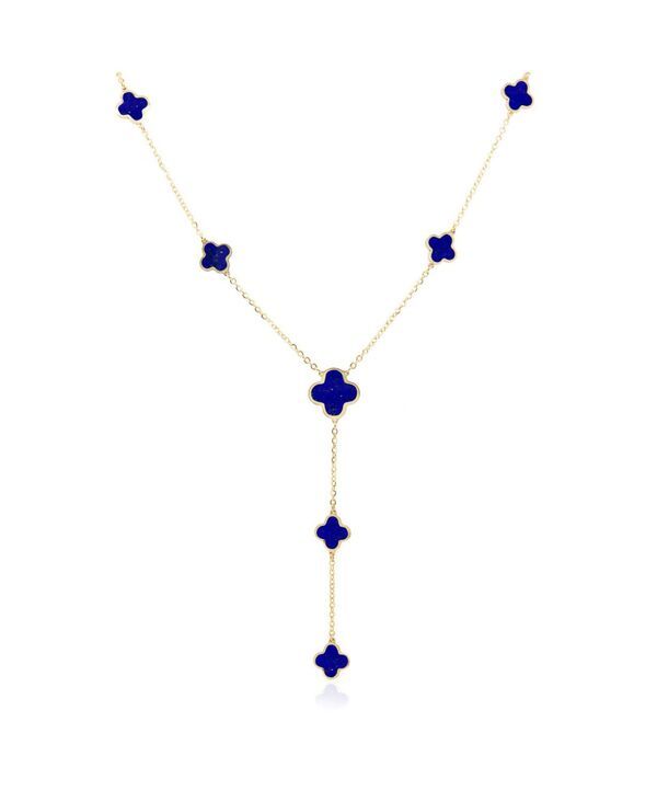 ザ・ラブリー レディース アクセサリー ネックレス・チョーカー・ペンダントトップ レース The Lovery Lapis Clover Station Lariat Necklace Lapis
