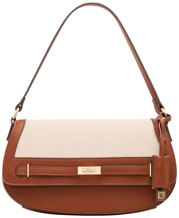 アンクライン レディース バッグ Anne Klein Small Belted Convertible Shoulder Bag Tan CreamHazelnut クリーム