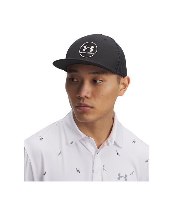 アンダーアーマー メンズ アクセサリー 帽子 ロゴ Under Armour Mens Patterned Logo Drive Hat Blackwhite ホワイト