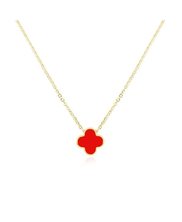 ザ・ラブリー レディース アクセサリー ネックレス・チョーカー・ペンダントトップ レース The Lovery Coral Single Clover Necklace Coral コーラル