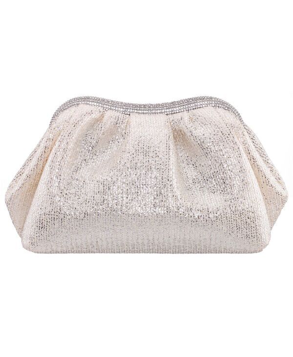 ニナ レディース バッグ Nina Zayla Straw Small Clutchandbag Silver シルバー
