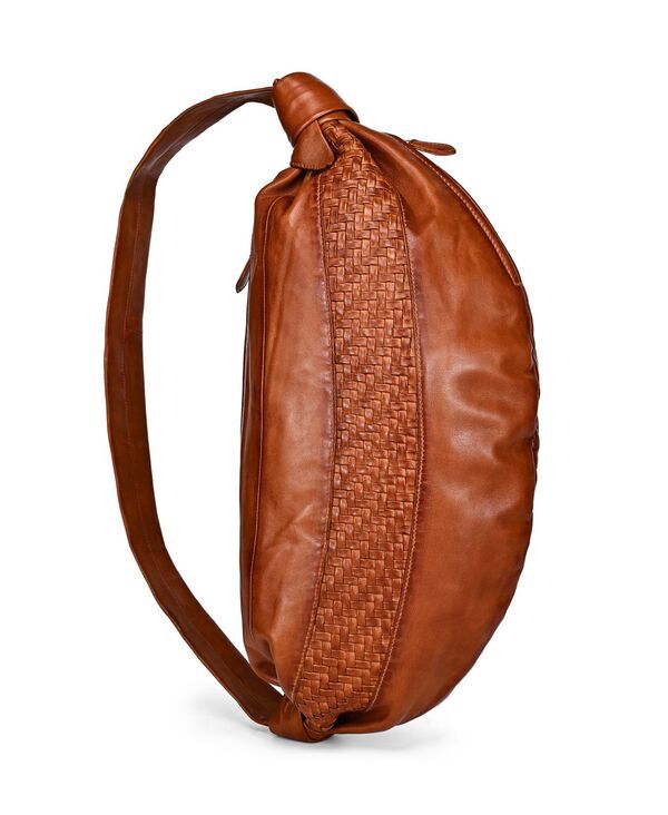 オールドトレンド レディース バッグ OLD TREND Lily ExtraLarge Handwoven Convertible Sling Handbag Cognac Brown ブラウン