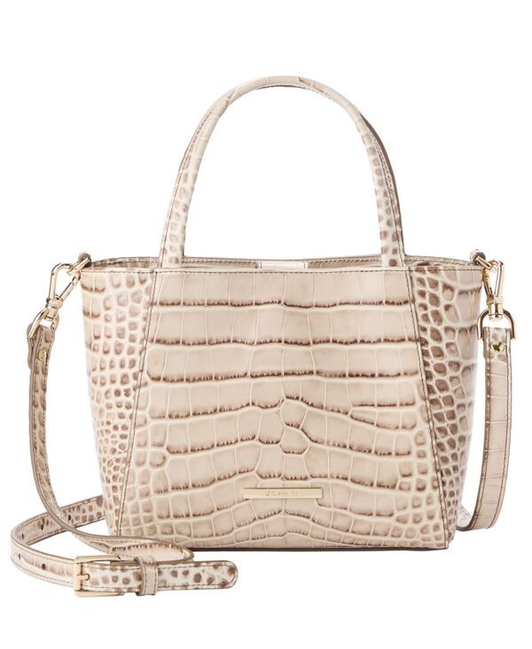 ブランミン レディース バッグ レザー Brahmin Monalba Smalleather Crossbody Tote Handbag Warm Gray グレー