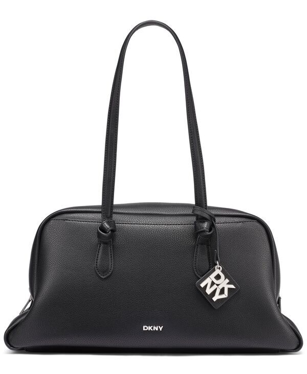 ダナ キャラン ニューヨーク レディース バッグ DKNY Eliza Large Bowling ZipTop Shoulder Handbag BlackSilver ブラック