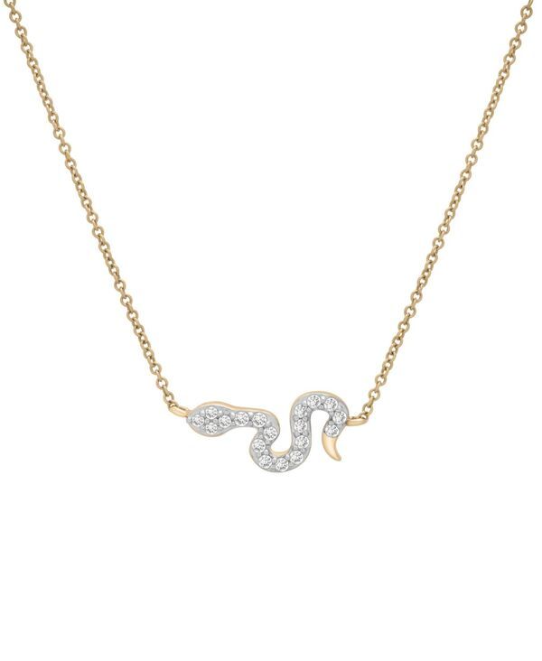 ラップド レディース アクセサリー ネックレス・チョーカー・ペンダントトップ レース Wrappediamond Snake Necklace 16 ctw in 10K Yellow Gold イエ